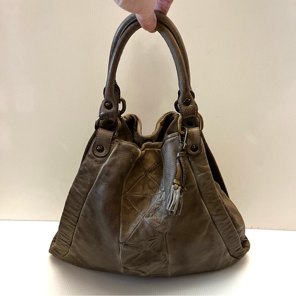 TOSCANI Made in Italy, Distressed Leather Satchel - Picture 1 of 15